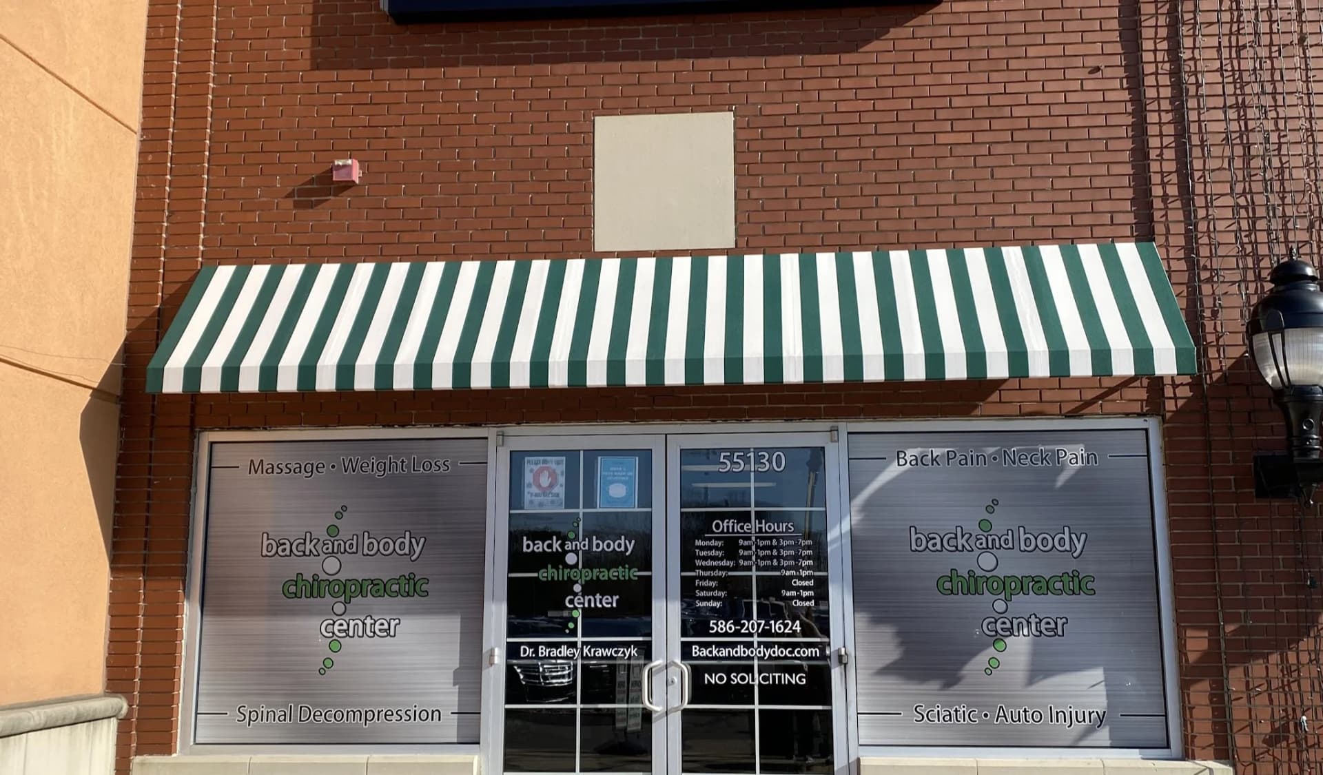 Back and Body Chiropractic Center office in Shelby Township, MI